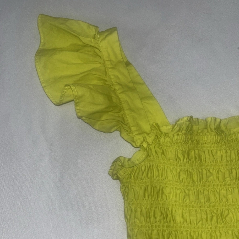 Meraki Neon Yellow Ruffle Sleeve Top - Picture 8 of 12